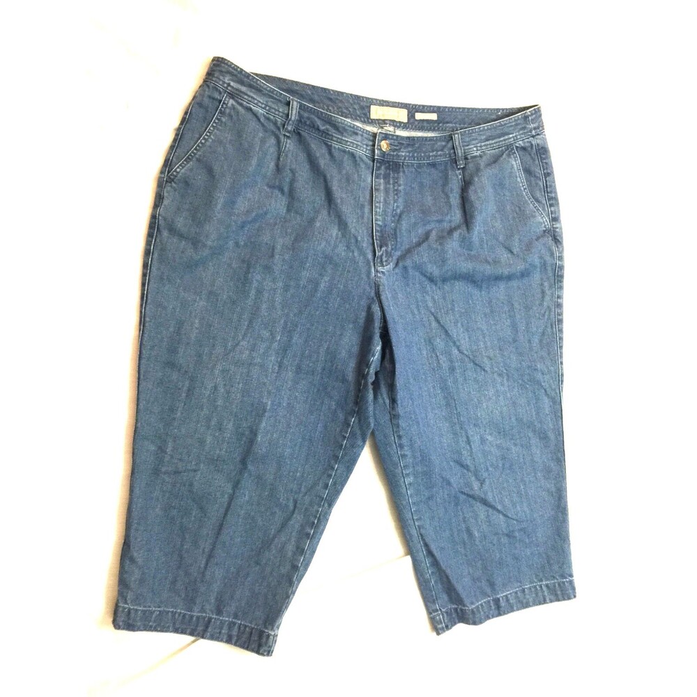 LIZ CLAIBORNE AUDRA WOMENS JEANS CAPRIS PANTS WAIST 42 IN.